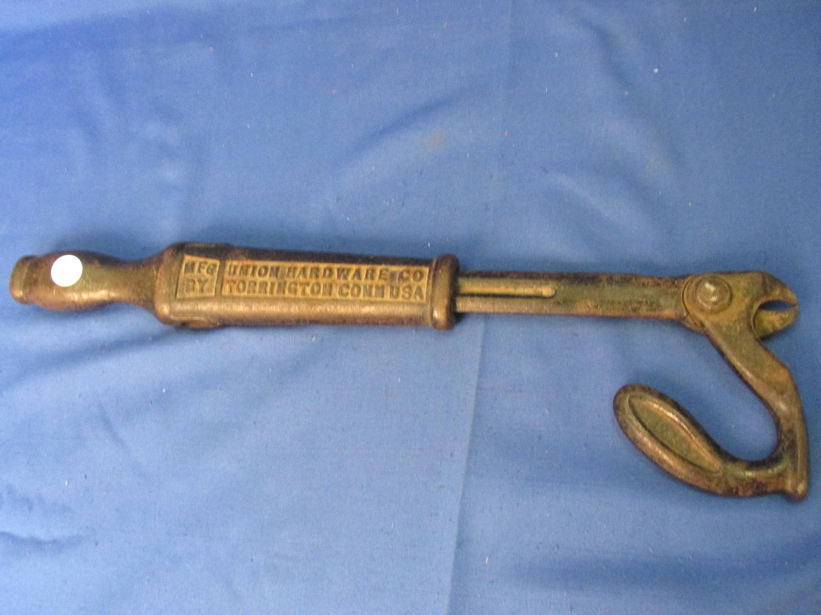 1922 Union Hardware Torington Conn. USA Cyclops Slide Hammer Nail Puller.