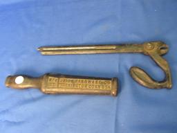 1922 Union Hardware Torington Conn. USA Cyclops Slide Hammer Nail Puller.