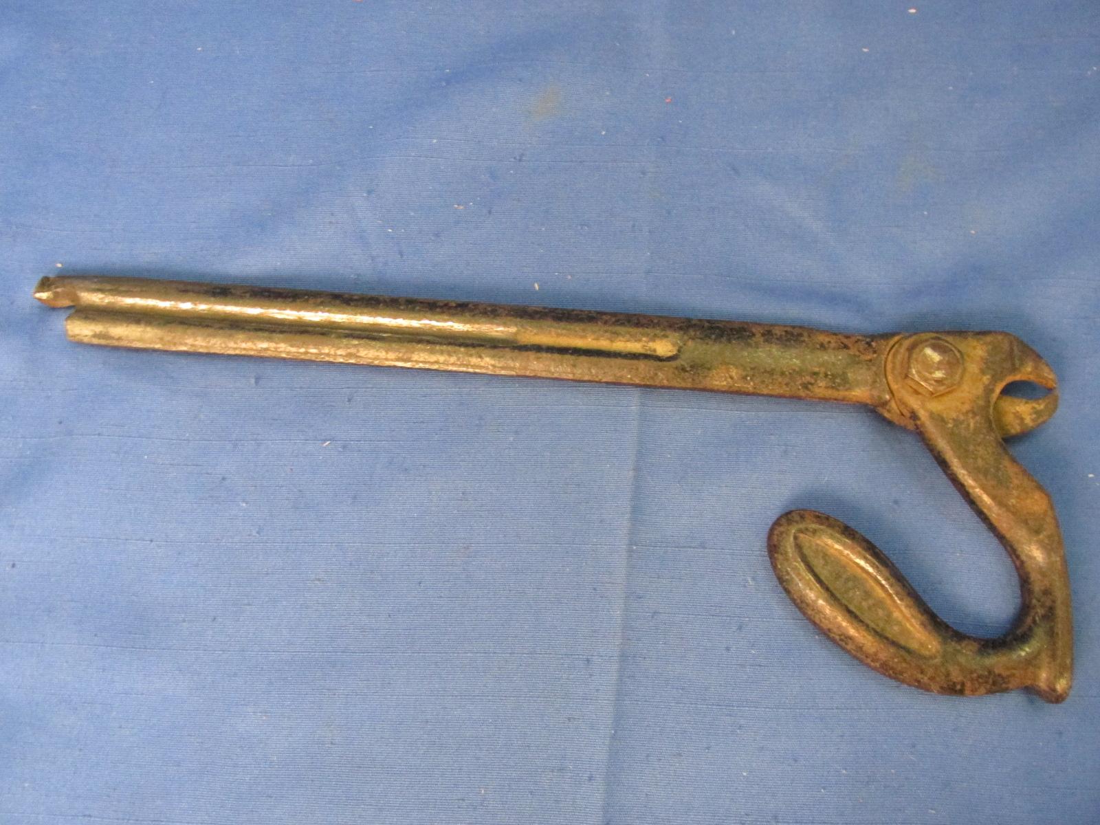 1922 Union Hardware Torington Conn. USA Cyclops Slide Hammer Nail Puller.