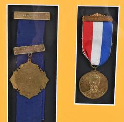 CIVIL WAR NAMED MEDAL GROUPING WITH CAVALRY STRAPS