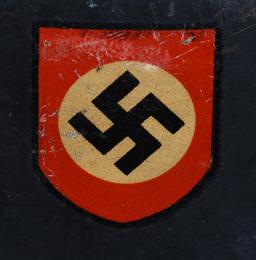 WWII NAZI FEUERSCHUTZPOLIZEI DOUBLE DECAL HELMET