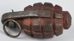 WW1 FRENCH F-1 RED PRACTICE HAND GRENADE
