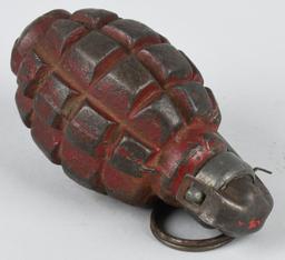 WW1 FRENCH F-1 RED PRACTICE HAND GRENADE