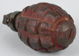 WW1 FRENCH F-1 RED PRACTICE HAND GRENADE