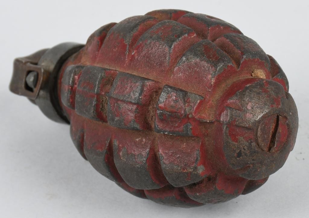 WW1 FRENCH F-1 RED PRACTICE HAND GRENADE