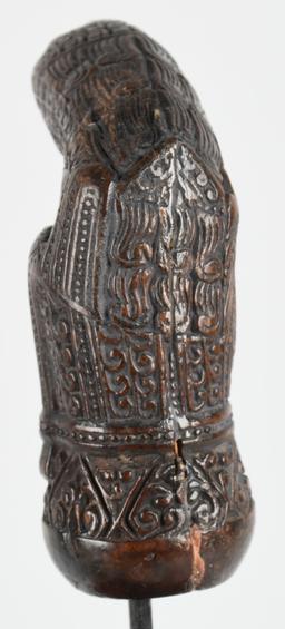 SUMATRA WOOD KERIS KRIS HANDLE ca 19th C