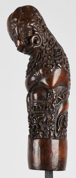 JAVA BALI WOOD KREIS KRIS HANDLE ca 19th C