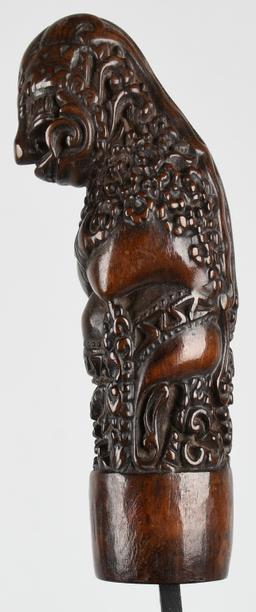 JAVA BALI WOOD KREIS KRIS HANDLE ca 19th C