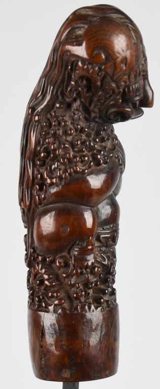 JAVA BALI WOOD KREIS KRIS HANDLE ca 19th C