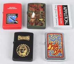 10- ZIPPO SALESMAN SAMPLE LIGHTERS.