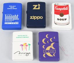 10- ZIPPO SALESMAN SAMPLE LIGHTERS.