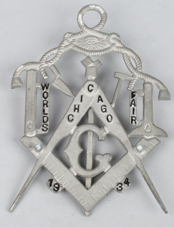 1933 CHICAGO WORLDS FAIR MASONIC DISPLAY