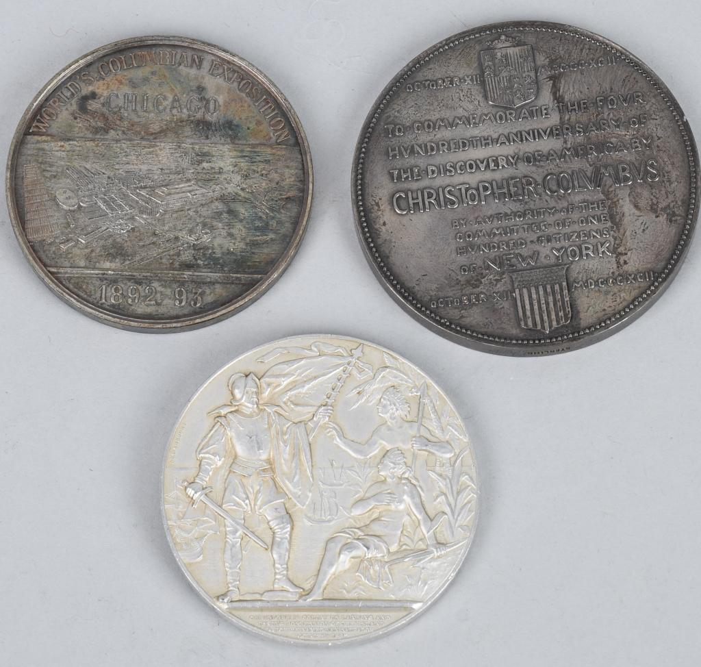 5- 1893 COLUMBIAN EXPOSITION MEDALS