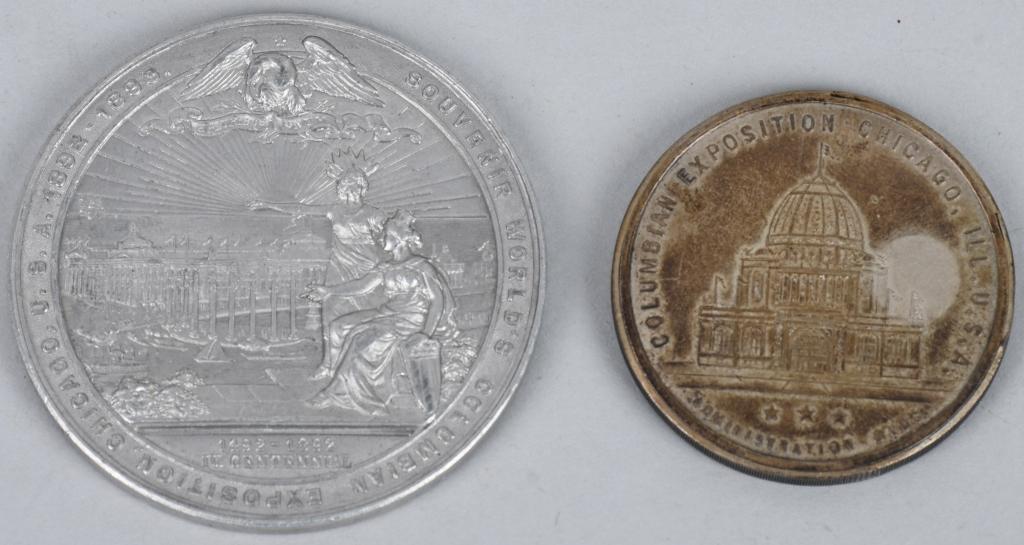 5- 1893 COLUMBIAN EXPOSITION MEDALS