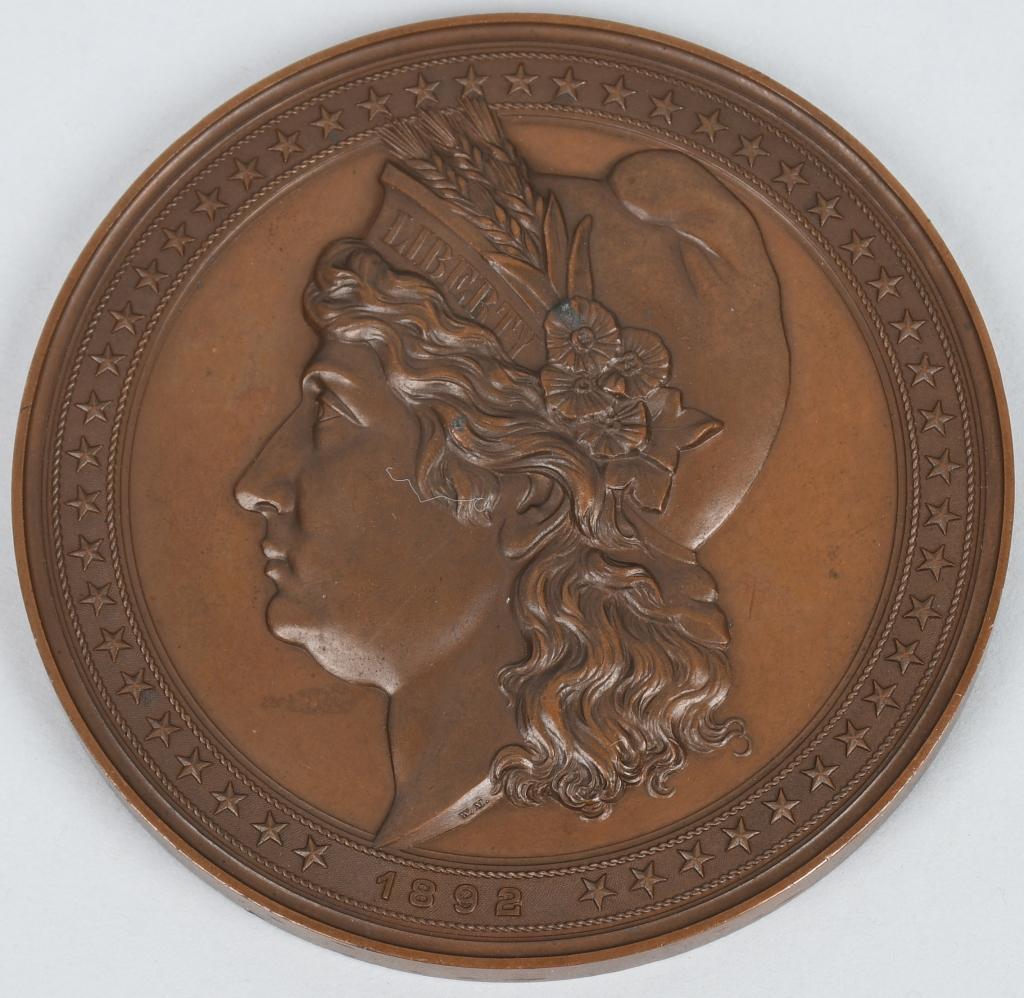 2- 1893 COLUMBIAN EXPOSITION MEDALS