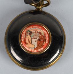 ALASKA YUKON PACIFIC EXPO POCET WATCH & FOB