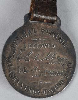 ALASKA YUKON PACIFIC EXPO POCET WATCH & FOB