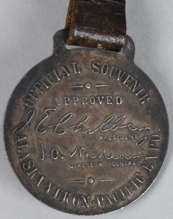 ALASKA YUKON PACIFIC EXPO POCET WATCH & FOB