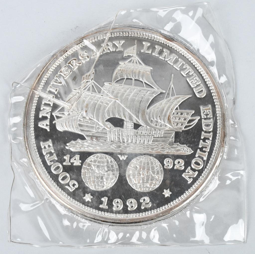 12ozt .999 SILVER COLUMBUS COLUMBUS MEDALLION