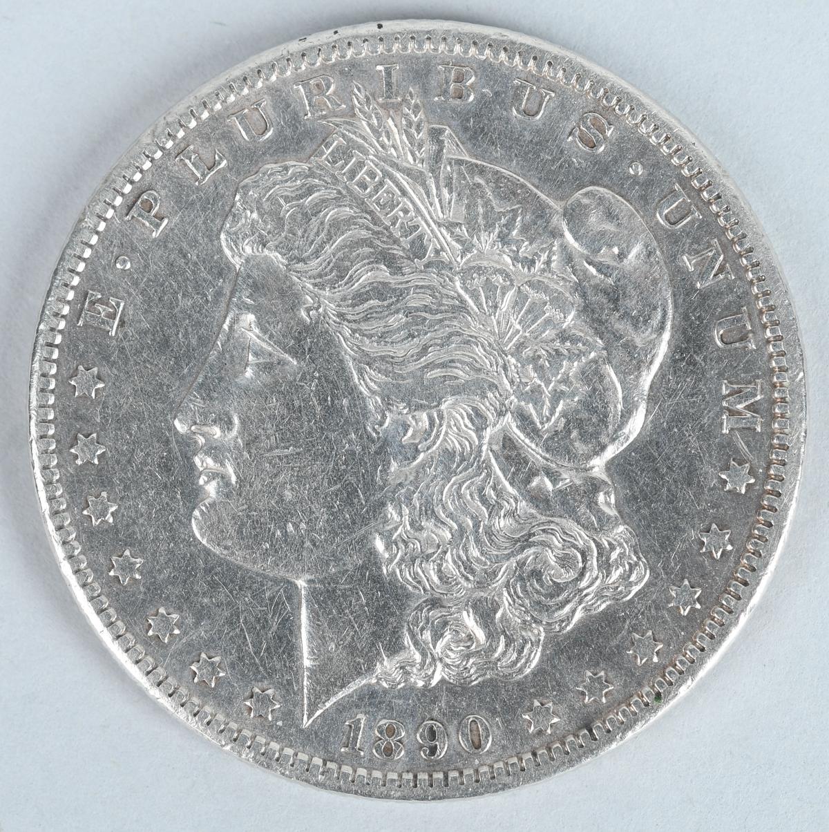 1890-CC MORGAN SILVER DOLLAR