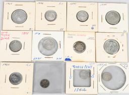 12- SILVER TYPE COINS