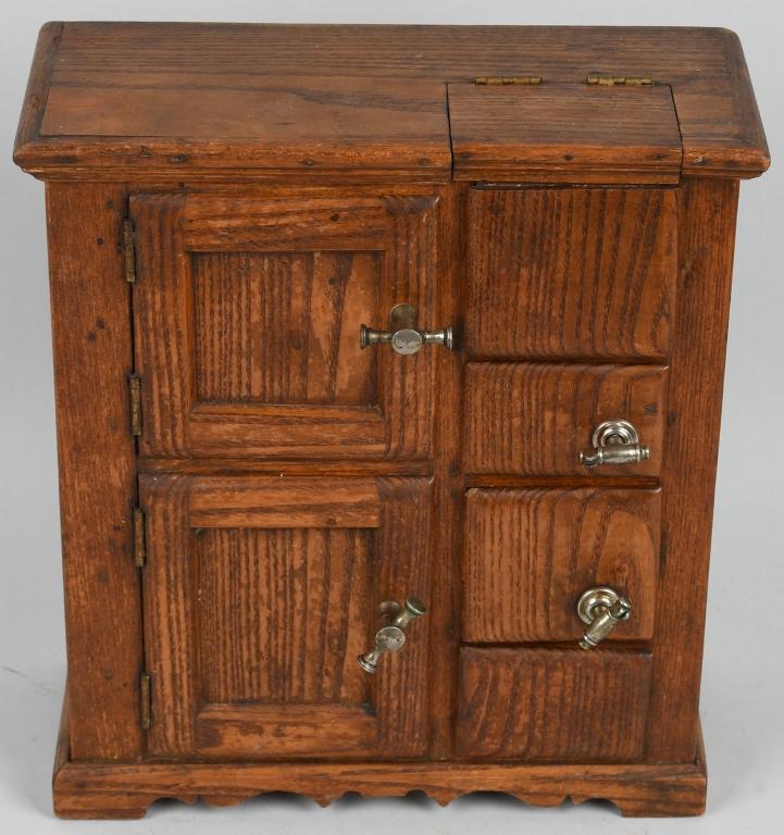 EARLY SALEMAN SAMPLE ICE BOX