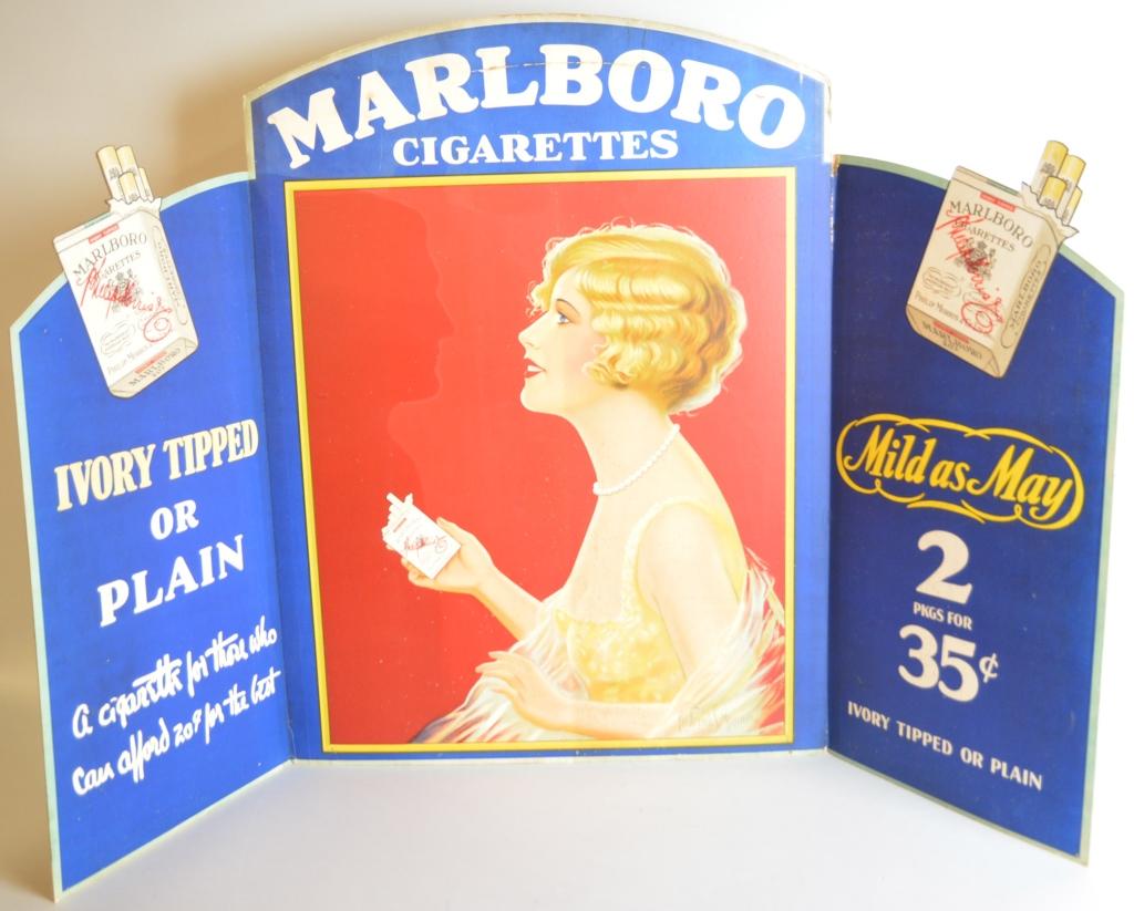 Marlboro Cigarettes Tri-Fold Counter Display