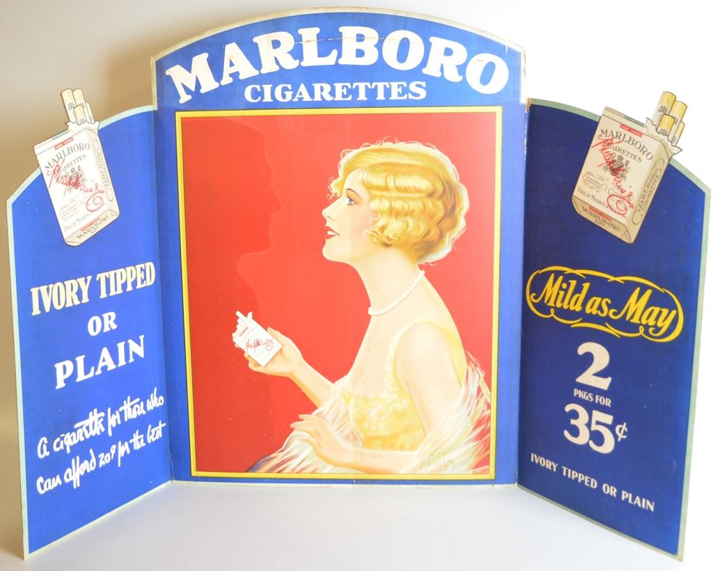Marlboro Cigarettes Tri-Fold Counter Display