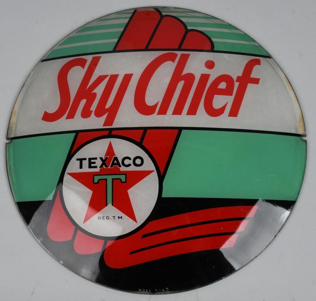Texaco (black-T) Sky Chief 13.5" Globe Lenses