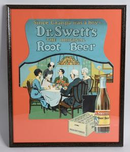 Dr Swett's Root Beer Diecut Sign