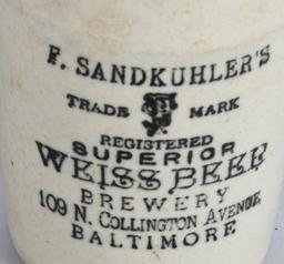 3- Stoneware Beer Bottles