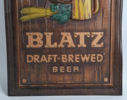 Blatz Brewed Beer Plastic Sign