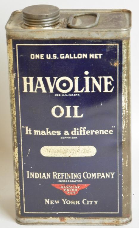 Havoline Oil Indian Refining Gallon Can