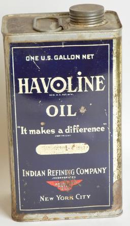 Havoline Oil Indian Refining Gallon Can