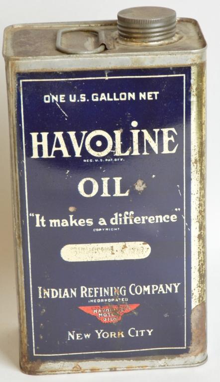 Havoline Oil Indian Refining Gallon Can