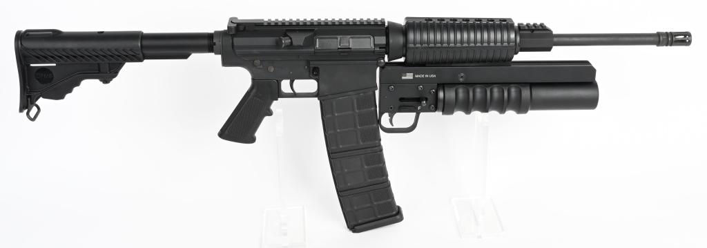 DPMS MODEL LR-308 SEMI AUTO RIFLE & 37mm LAUNCHER