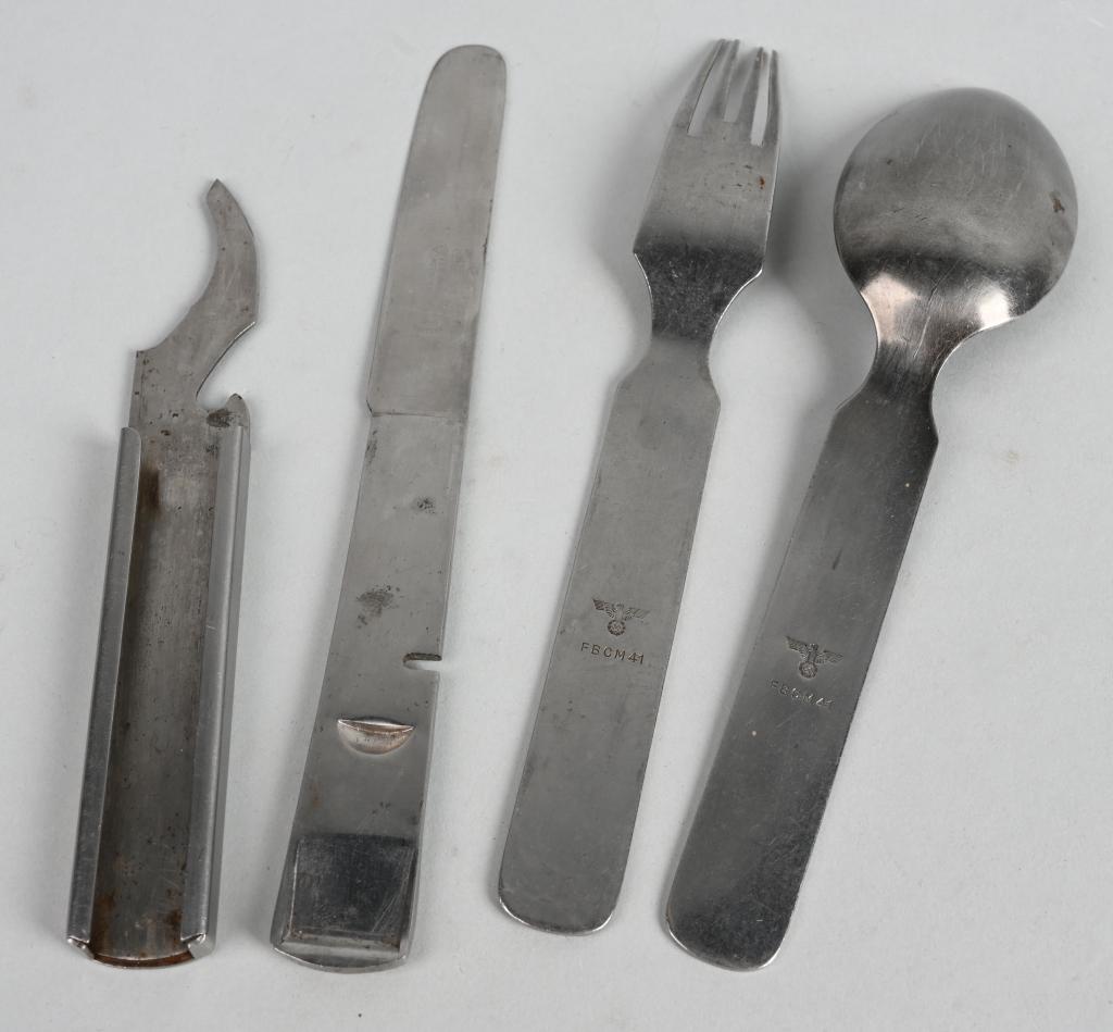 WWII NAZI GERMAN ARMY FIELD ISSUE CUTLERY SET WW2