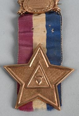 CIVIL WAR ARMY OF THE CUMBERLAND GOLD CORPS BADGE