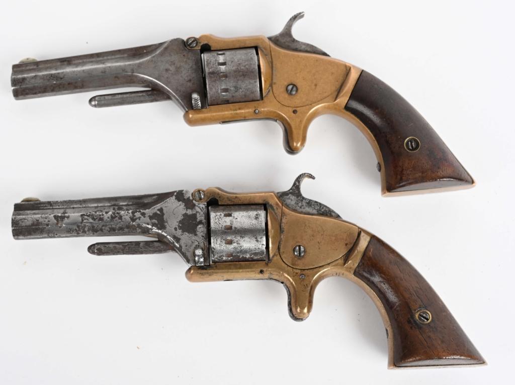 PAIR OF AMERICAN TOOL BRASS FRAME POCKET REVOLVERS