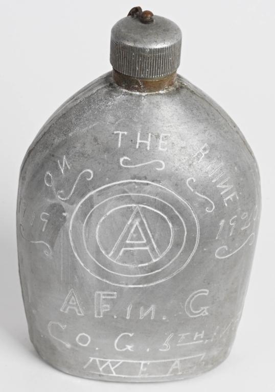 WW1 US ARMY TRENCH ART CANTEEN 5TH INFANTRY 3RD DI