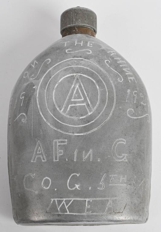 WW1 US ARMY TRENCH ART CANTEEN 5TH INFANTRY 3RD DI
