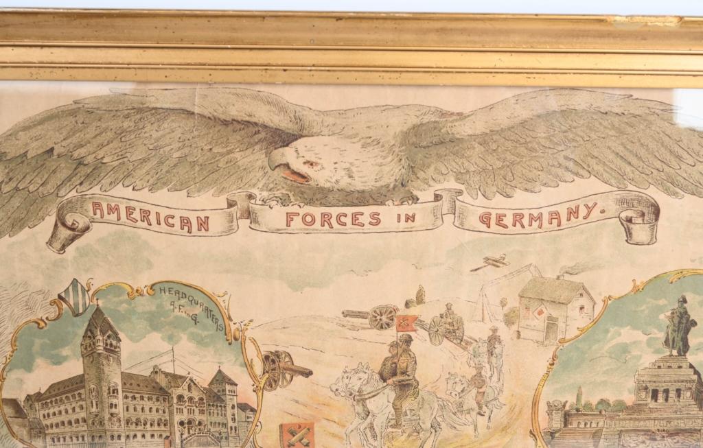 WW1 US ARMY CHRISTMAS 1919 POSTER 3RD ARMY WWI