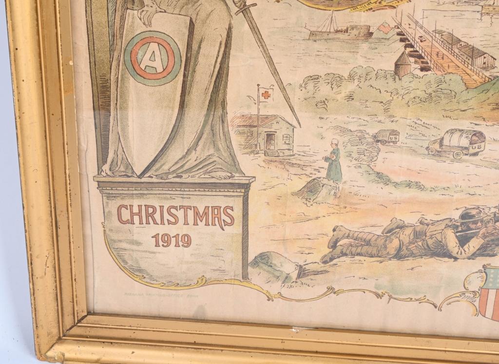 WW1 US ARMY CHRISTMAS 1919 POSTER 3RD ARMY WWI