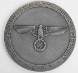 REICHSWETTKÄMPFE DER SA 1939 NON PORTABLE AWARD