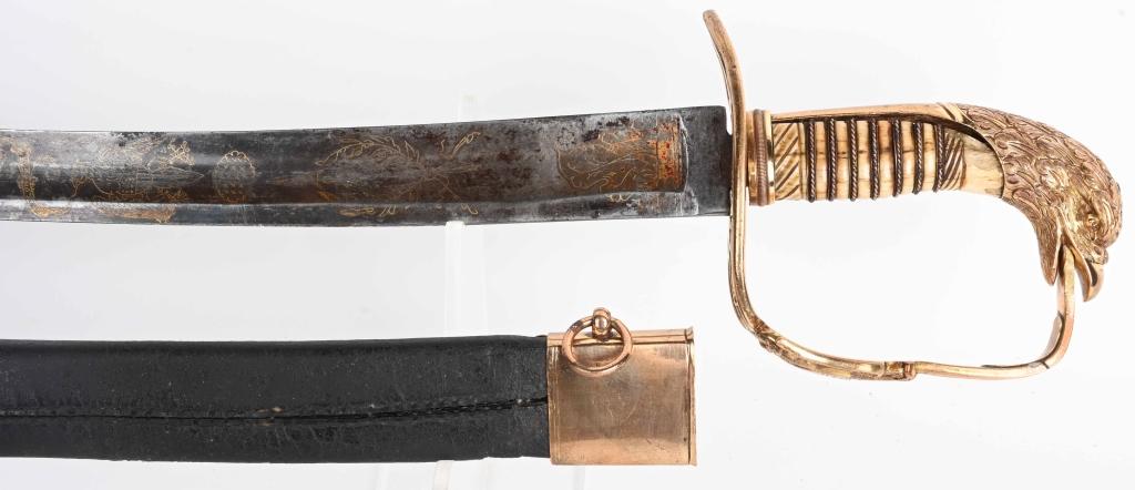 WAR of 1812 MOUNTED ARTILLERY EAGLEHEAD SWORD