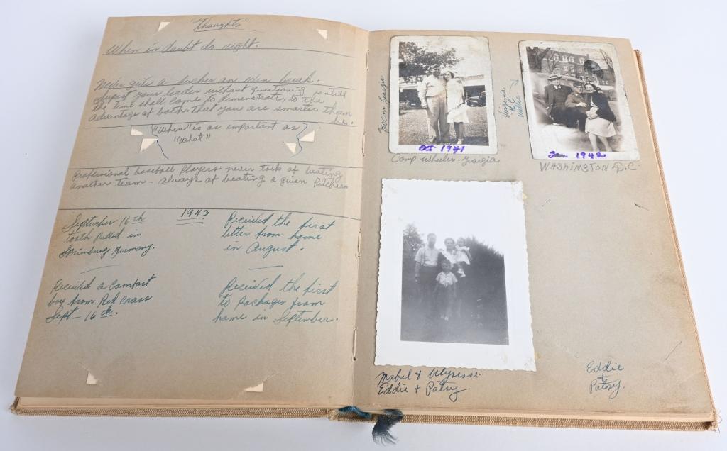 WWII US POW A WARTIME LOG FILLED OUT STALAG III B
