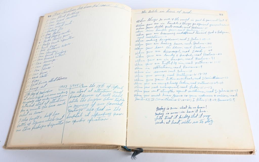 WWII US POW A WARTIME LOG FILLED OUT STALAG III B