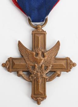 WWII NUMBERED DSC MEDAL W WRAPPED BROOCH 13998