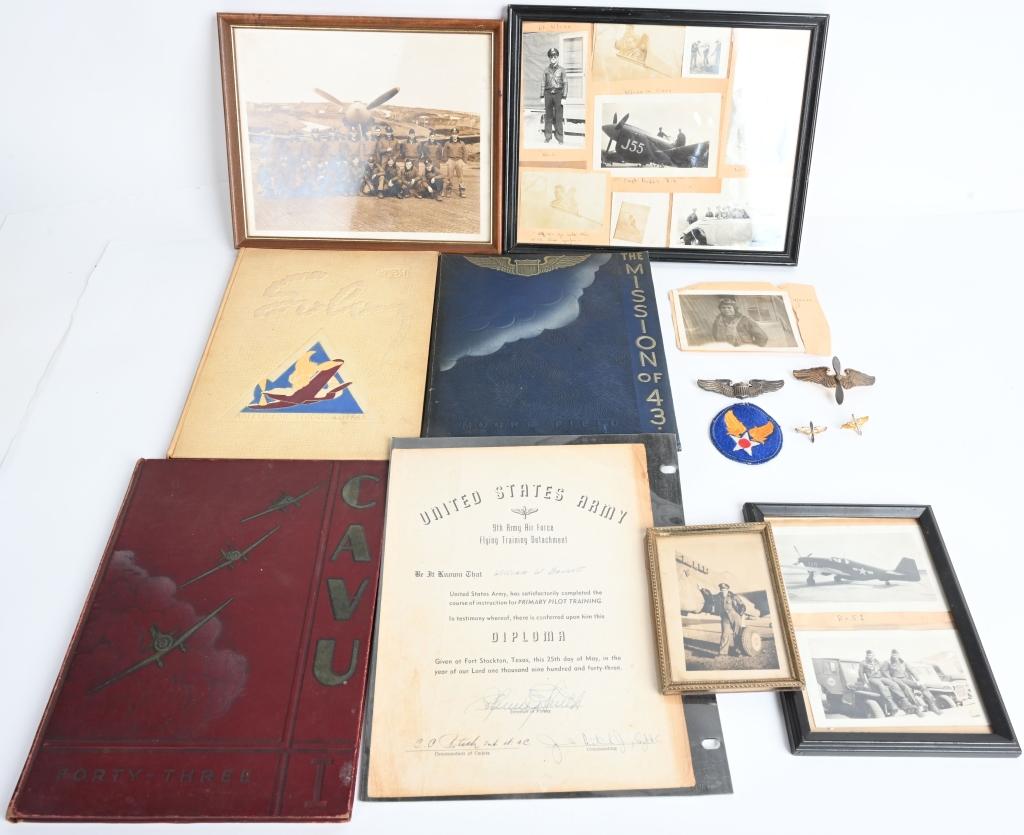 WWII US ARMY AIR CORPS P-51 PILOT GROUPING