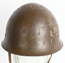 WWII IJN TYPE 90 COMBAT HELMET WITH LINER WW2 NAVY
